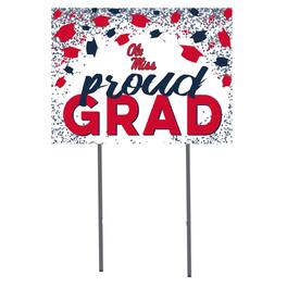 Jardine - Ole Miss Rebels 18'' x 24'' Grad Yard Sign - White