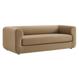 Leif 89" Performance Velvet Upholstered Sofa by Modway - Brown