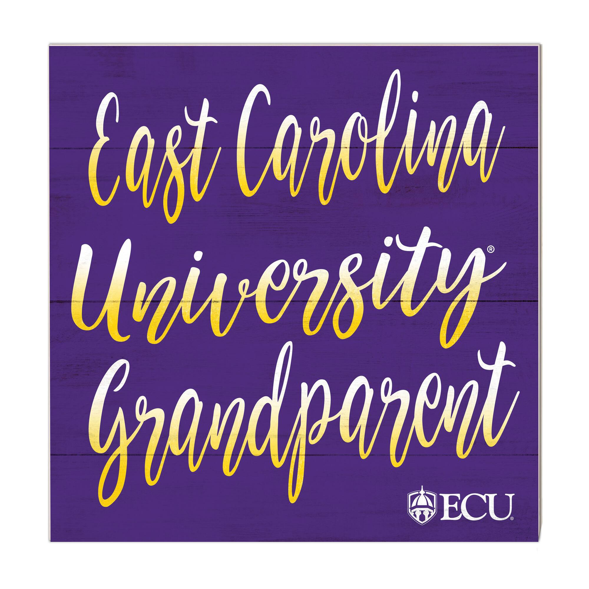 Purple ECU Pirates 10'' x 10'' Grandparent Plaque
