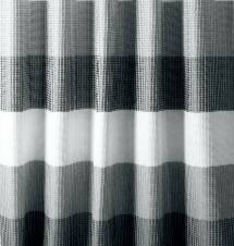 Left. Kate Aurora - Kate Aurora Spa Accents Striped Waffle Fabric Shower Curtains - 72in. W x72in. L, Charcoal - Charcoal.