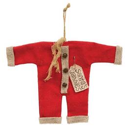 BreeBe - Santa's Jammies Small Hanger Ornament - Red
