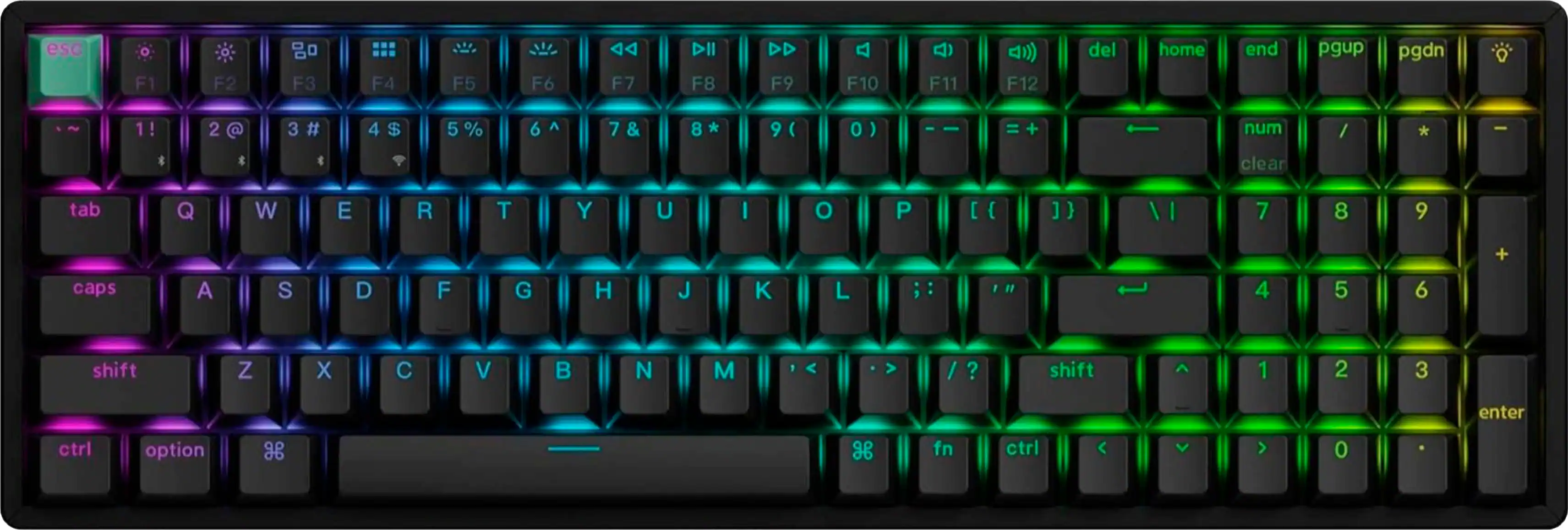 Keychron - K4 HE Custom 96% Wireless Hall Effect Mechanical Switch Gaming Keyboard with Programmable QMK Launcher Software - Black