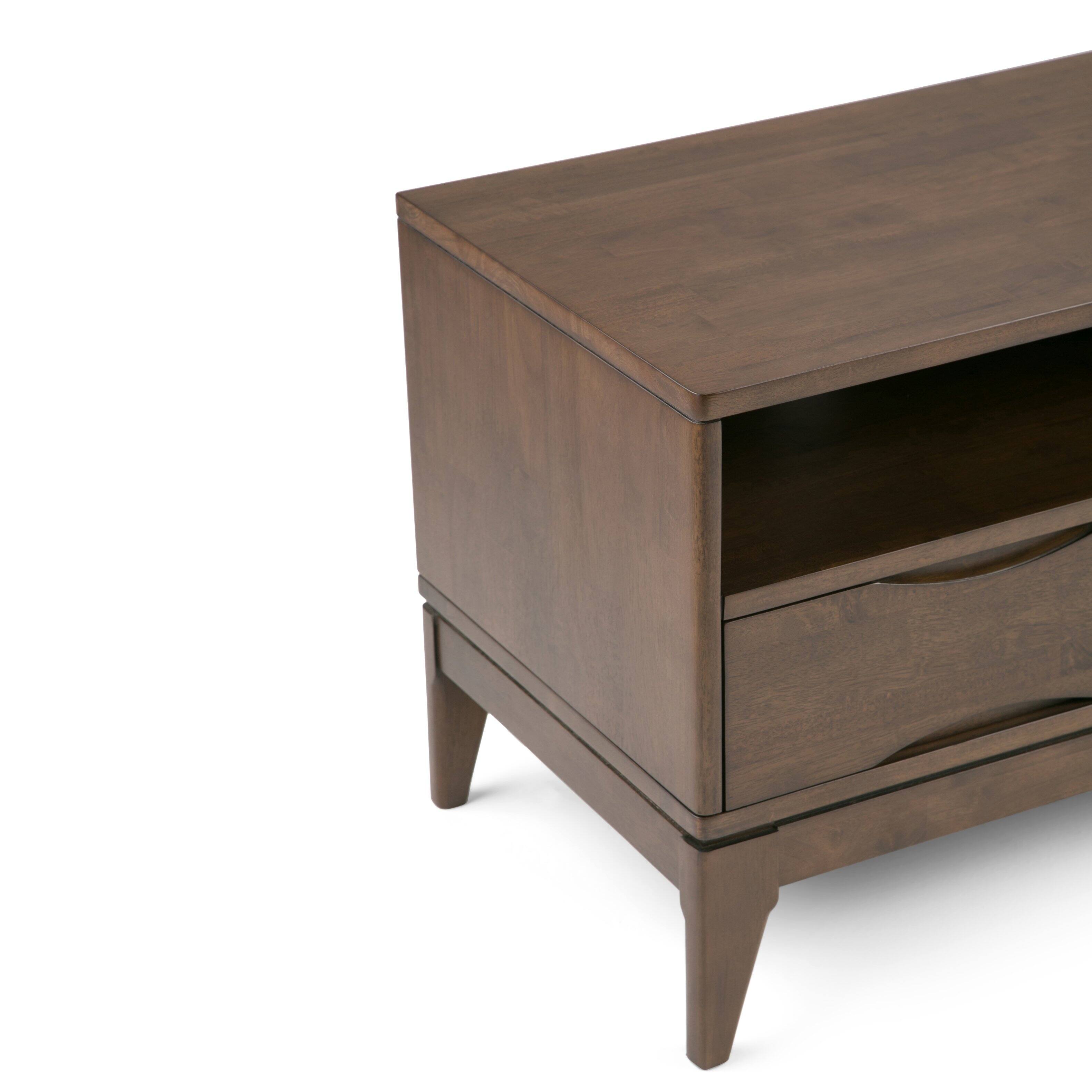 Alt View 7. Simpli Home - Harper SOLID HARDWOOD 60 inch Wide Mid Century Modern TV Media Stand in Walnut Brown For TVs up to 65 inches - Walnut Brown.