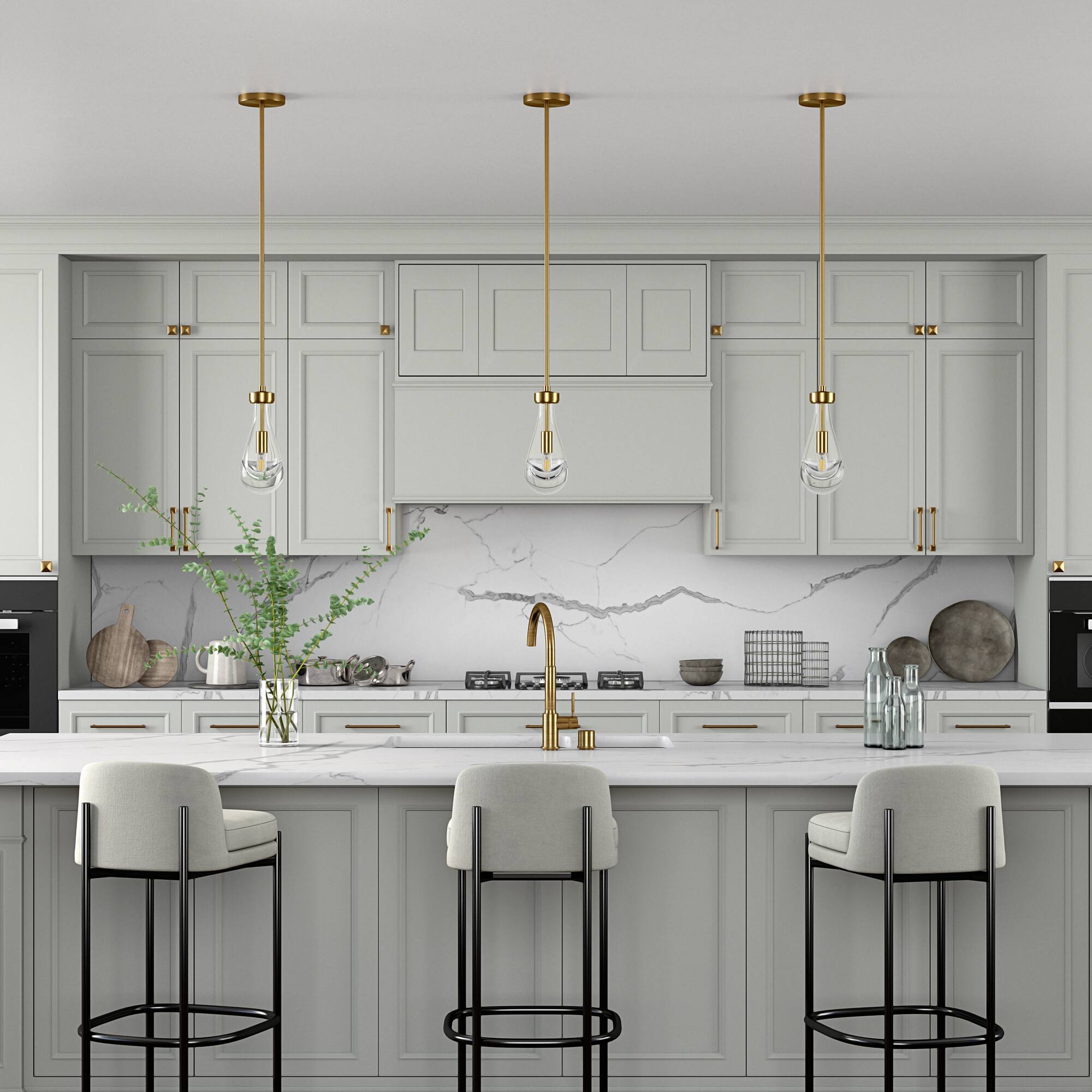Alt View 11. Camden&Wells - Twyla Pendant Light - Brushed Brass.