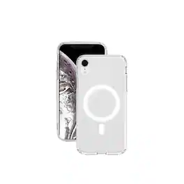 Qixxronics - Magnetic Phone Cover for iPhone XR, Shockproof Magnetic Case Compatible with iPhone XR - Clear