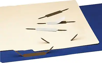 Front. ACCO - 2" Premium Self-Adhesive Fastener, 100/Box - White.