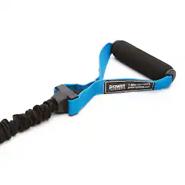 Power Systems - 48" Covered Resistance Tube with Handles - Heavy (12-45 lbs) Covered Power Tube - Light Blue