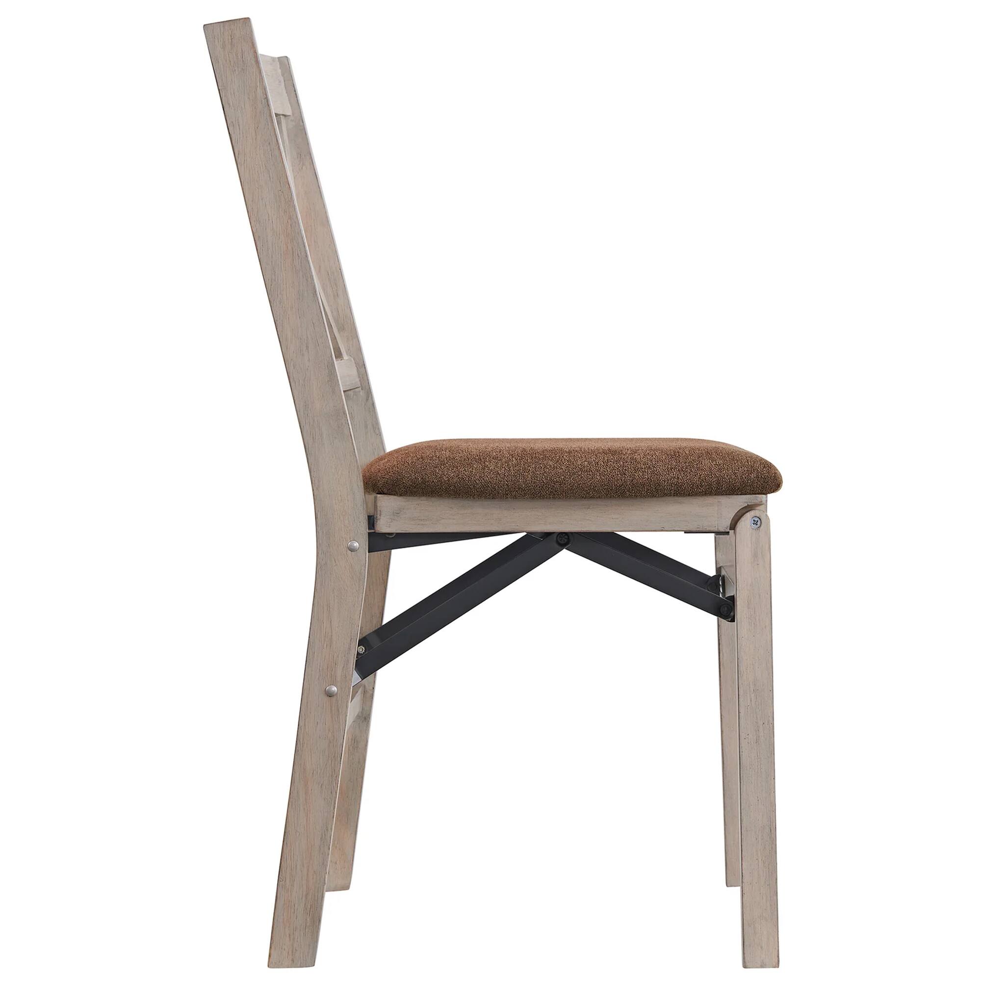 Alt View 3. Stakmore - Stakmore Double X-Back Folding Chair, Driftwood Frame with Bravado Aztec Fabric - Gray.