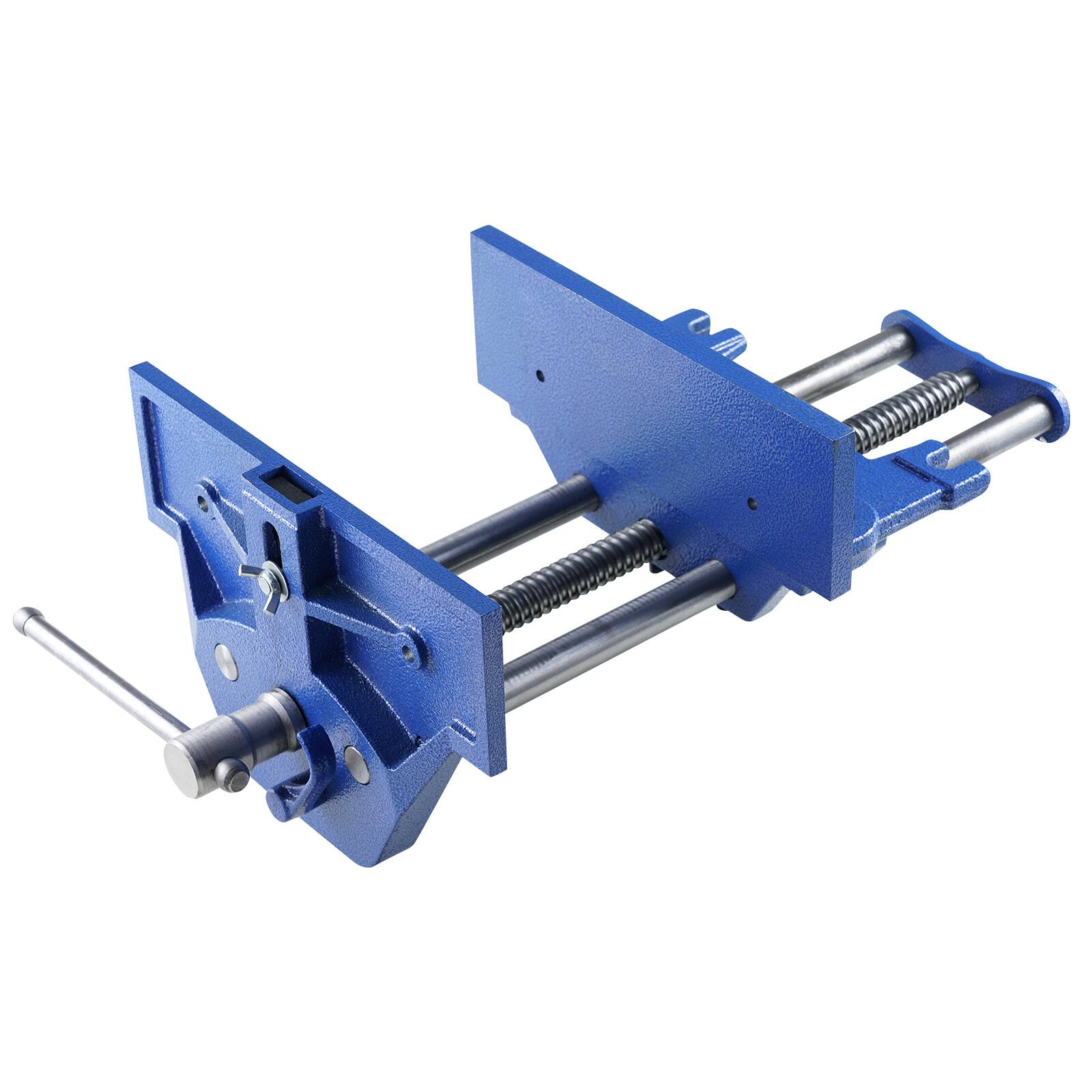 Alt View 5. VEVOR - Woodworking Vise, 13 inch Woodworking Bench Vise, Heavy-duty Cast Iron Vice for Workbench 10.6" Jaw Width - Blue.