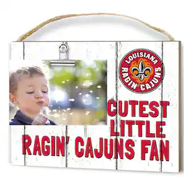 Jardine - Louisiana Ragin' Cajuns 8'' x 10'' Cutest Little Weathered Logo Clip Photo Frame - White
