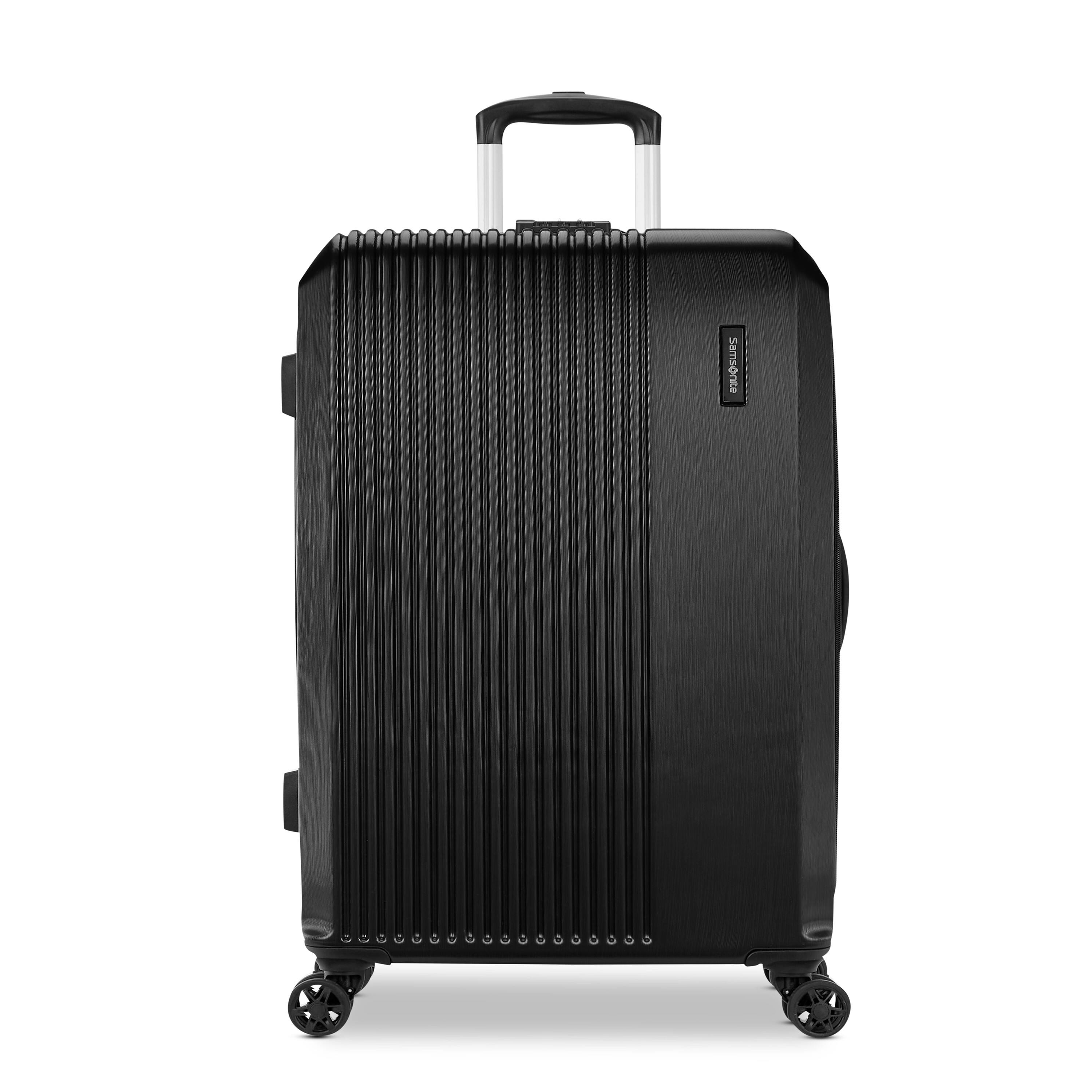 Left. Samsonite - Alliance SE Carry On Spinner Suitcase - Bass Black.