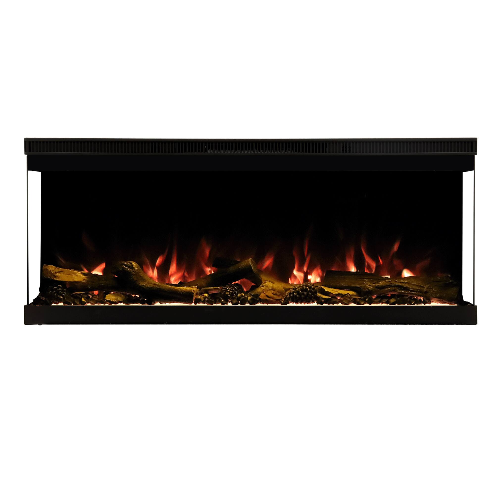 Alt View 2. Ihomeadore - 50" Smart Electric Fireplace with Voice App Control 1500W Recessed Wall Mounted Electric with 14 Flame Colors and Timer - Black.