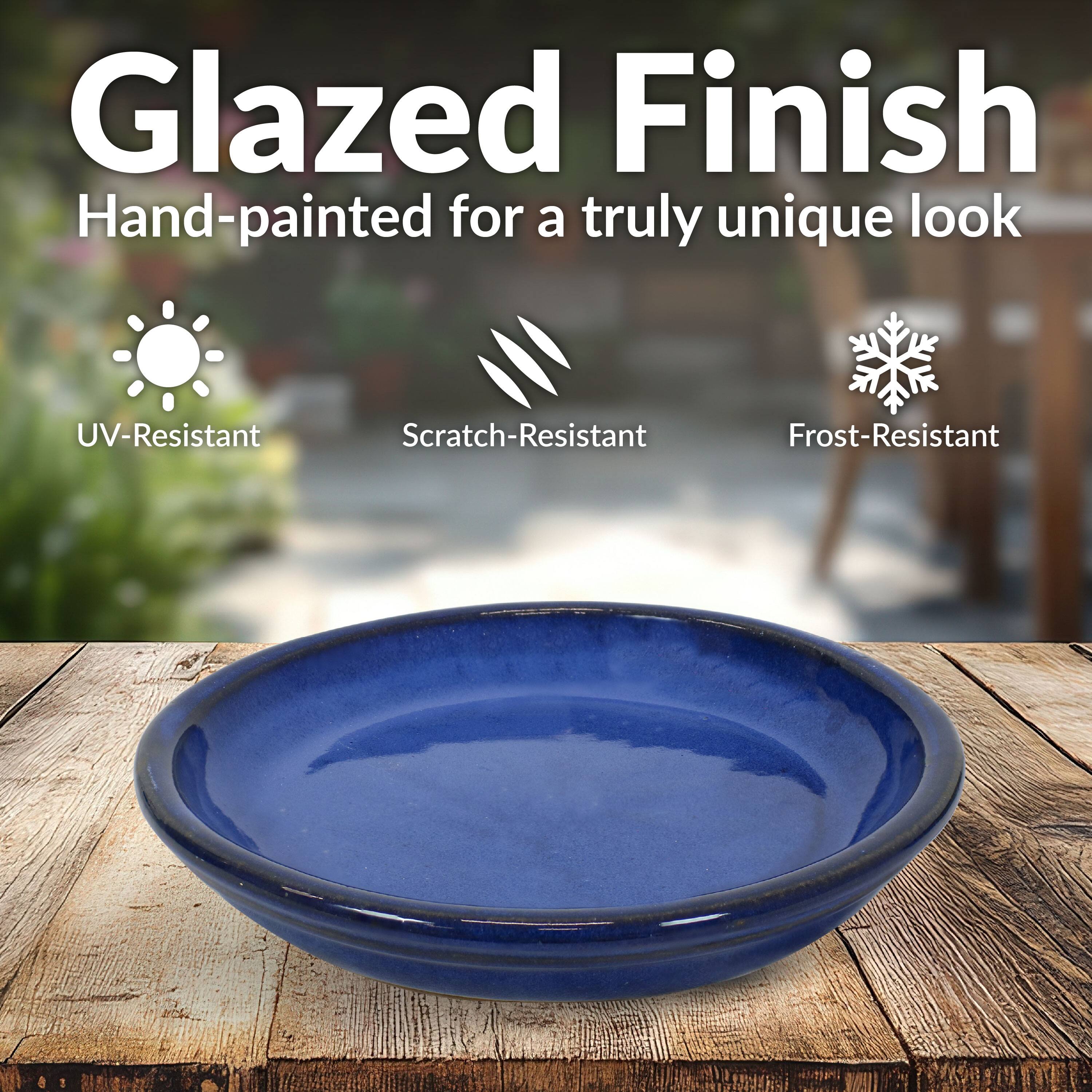Glazed Finish  
Hand-painted for a truly unique look  

- UV-Resistant  
- Scratch-Resistant  
- Frost-Resistant