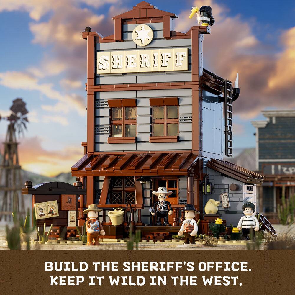 SHERIFF HOOLIGAN. BUILD THE SHERIFF'S OFFICE. KEEP IT WILD IN THE WEST.