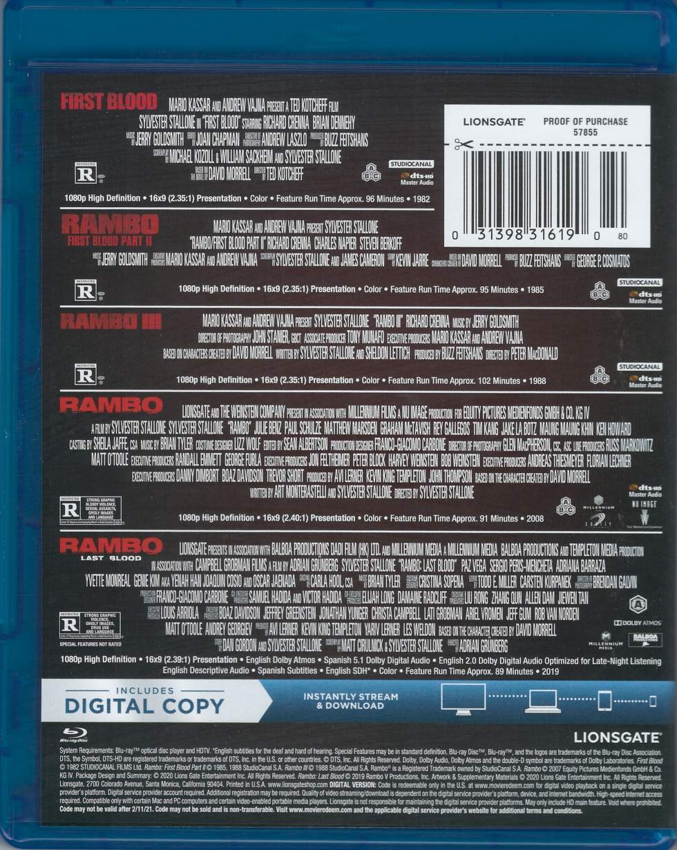 Alt View 1. Rambo: 5-Film Collection   - BLU-RAY.