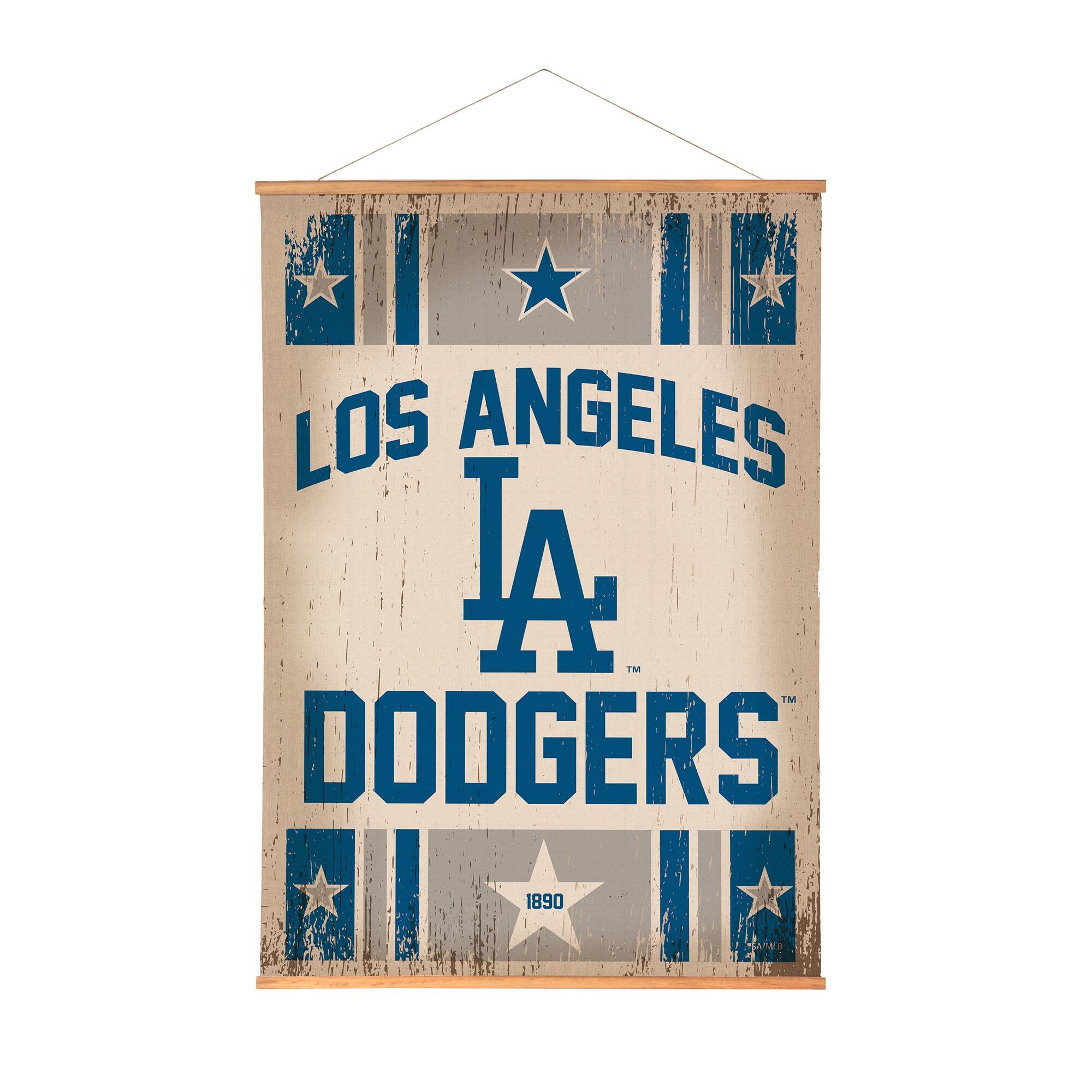 Los Angeles Dodgers 36" x 54" Large Canvas Wall Art Tapestry with Wood Frame
