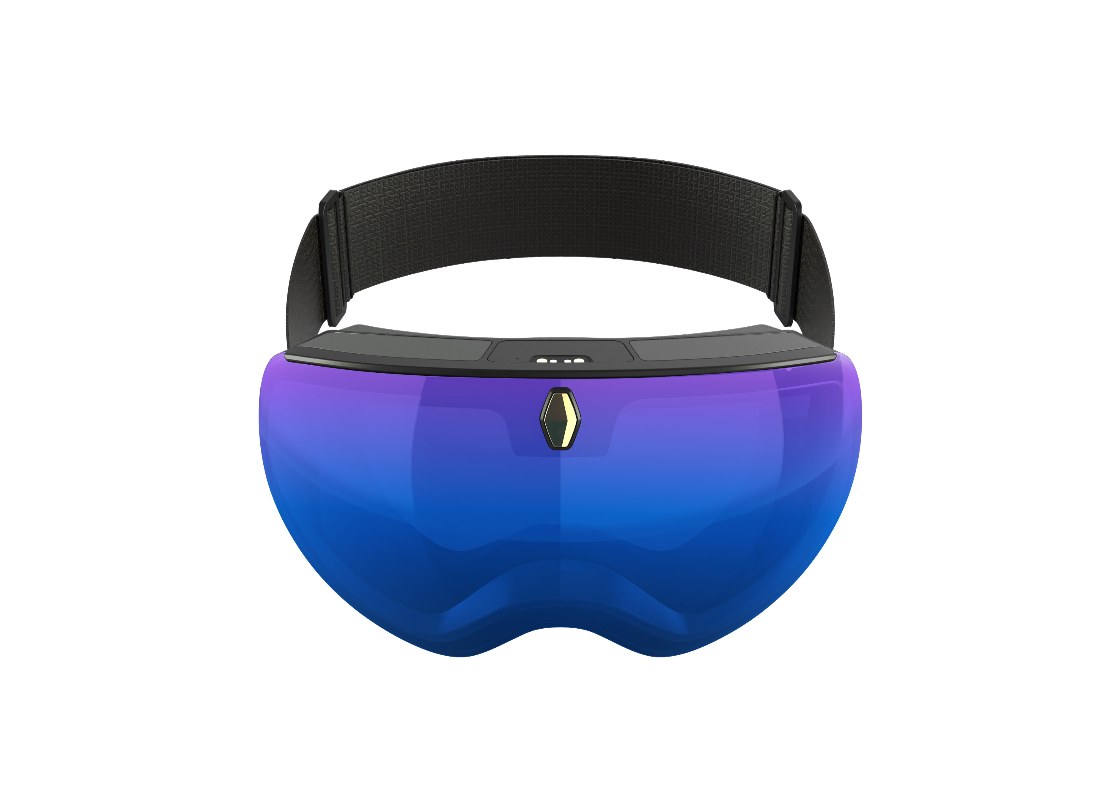 Front. Chamelo - Aroza Adjustable Tint Sport Goggles - Black / Gold | Blue.