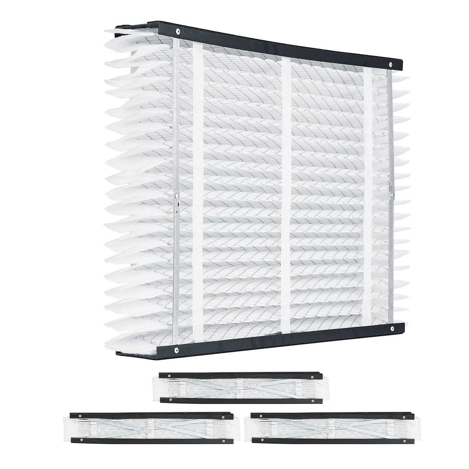 Alt View 8. Glintex - Air Filter, 20x25x4 Furnace Filter MERV 13, Electrostatic Pleated HVAC AC Filter 4-Pack, Captures Dust Smog Dander.