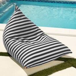 Jaxx - Twist Outdoor Bean Bag Chair - Black & White Stripes