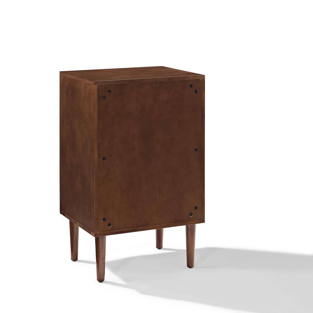 Alt View 2. Crosley Furniture - Everett Medium Record Player Cabinet With Vinyl Storage - Brown.