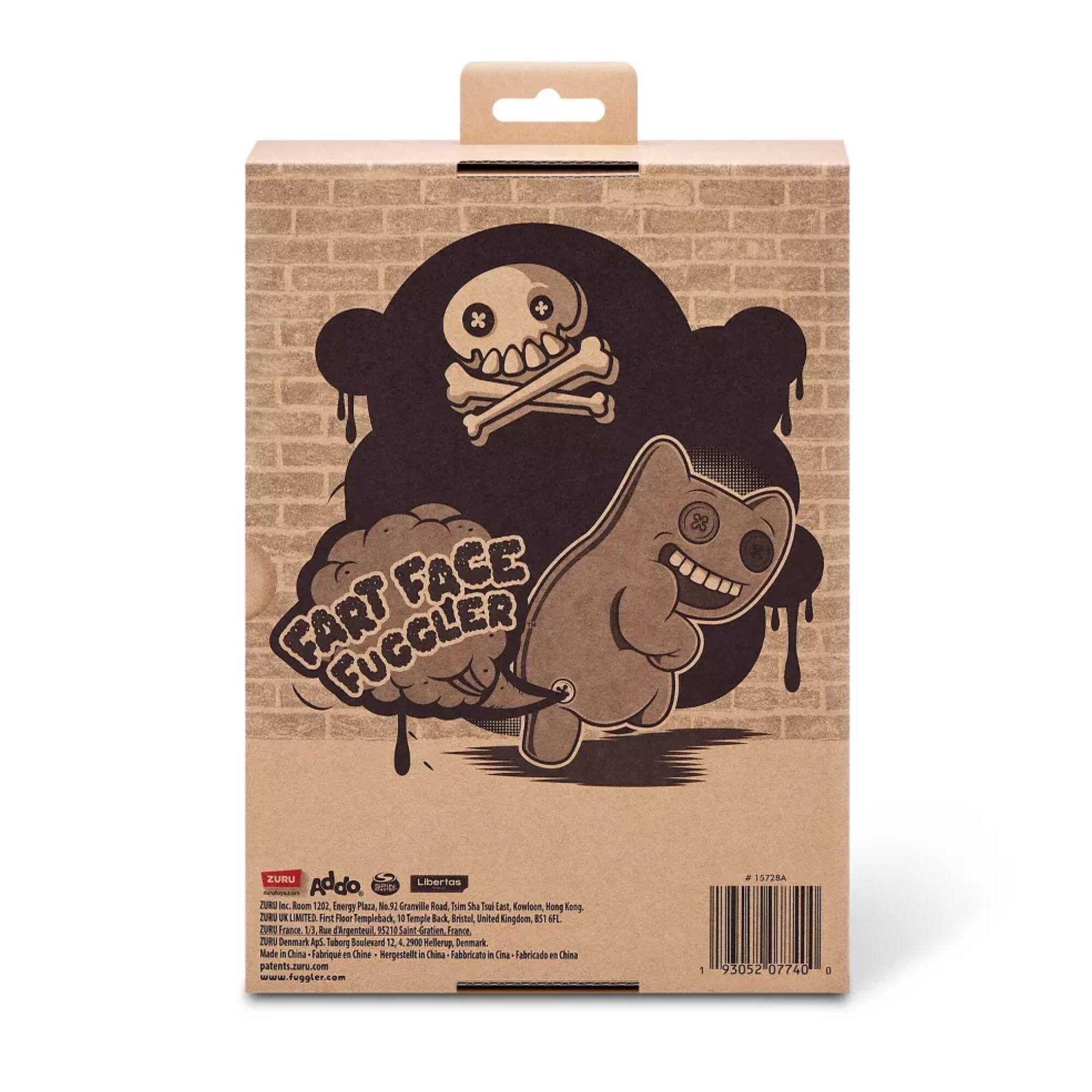 FACE FART FUGGLER  
ZUBU Libertas Addo.  
a I W Room 122 Emerpy Plaza  
Gransille Fnaf Thum Shu Tw lat Cowloon  
fom Rang hs E LIMITED  
Fnd Feer Templarback i Semple lad Brictol Uaited Englom, 2  
2 France DE Ran egenteal, 1 Srie Sant ZURU Denmark Ap Teborg Bouleard 1 4 - Melerup Demmark Nade .  
Chima ubrique N Chine Herpectallt a china Fabibricato . Cua Tabricado e Chinu patents  
www.fuggler.com  
1 15728 93052 07740 a