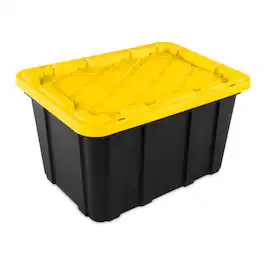 Sterilite - 27 Gallon Industrial Stackable Storage Tote Lidded Containers, 24 Pack - Yellow