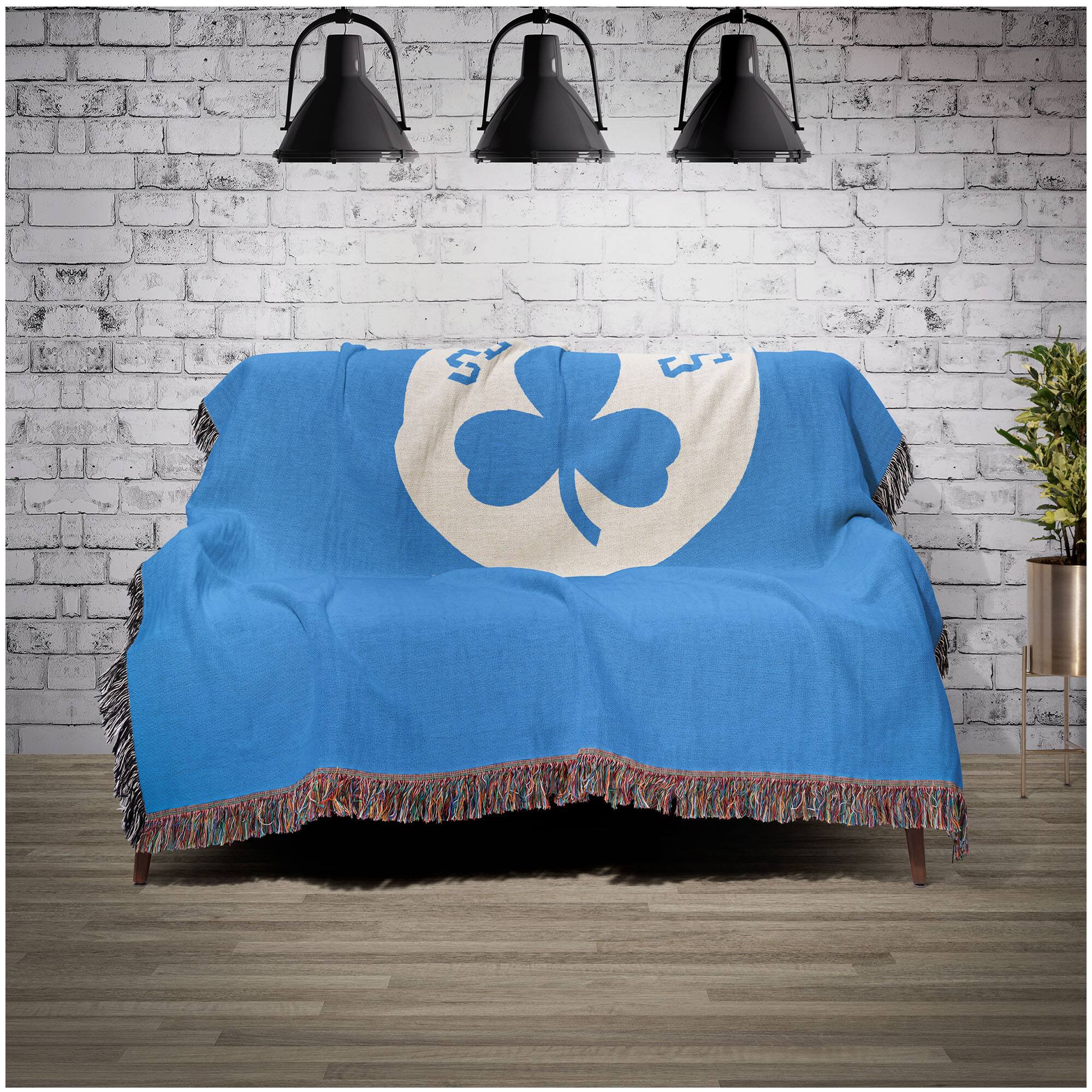 Alt View 1. Chad & Jake - Boston Celtics Woven Blanket - Blue.