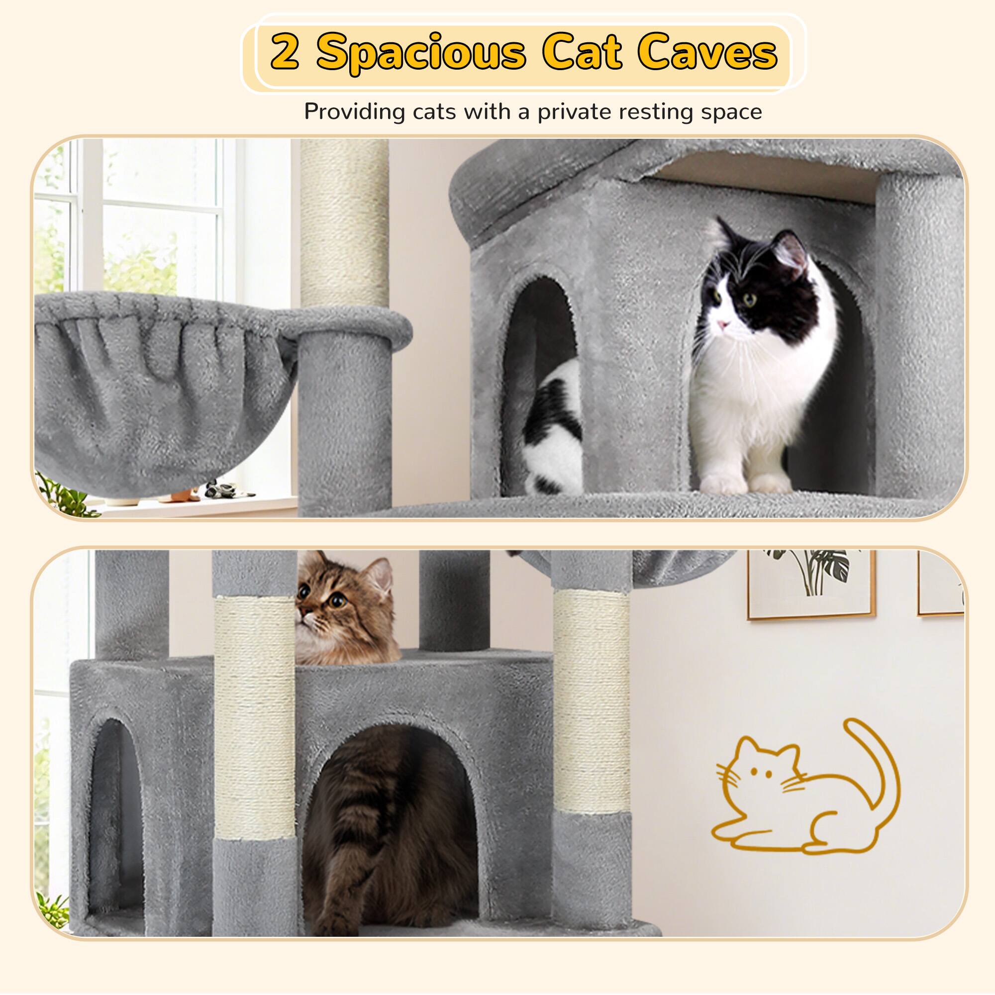 2 Spacious Cat Caves  
Providing cats with a private resting space