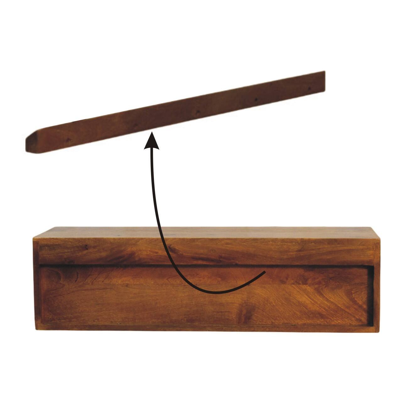 Alt View 7. Artisan Furniture - Amber Open Media Unit, 2 Drawers, 1 Open Shelf, Brown - Brown.