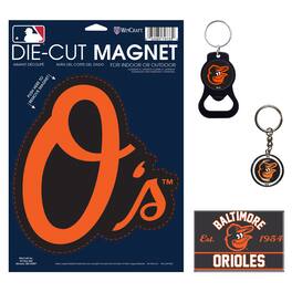 WinCraft - Baltimore Orioles 4-Pack Key Rings and Magnets Set - Multicolor