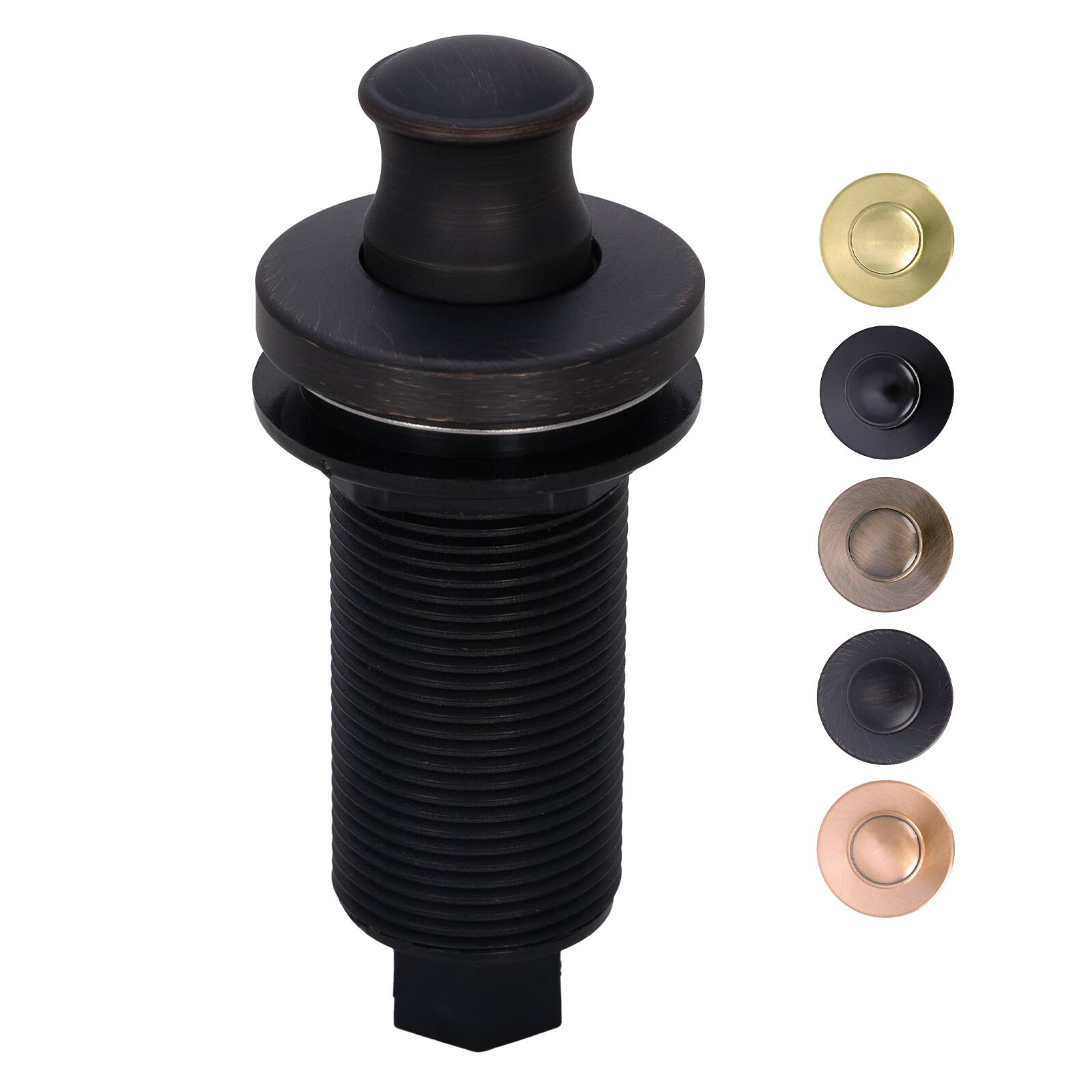 Alt View 5. Akicon - Akicon Brass Garbage Disposal Air Switch Kit with Sink Top On/Off Push Button in Oil Rubbed Bronze - Oil Rubbed Bronze.