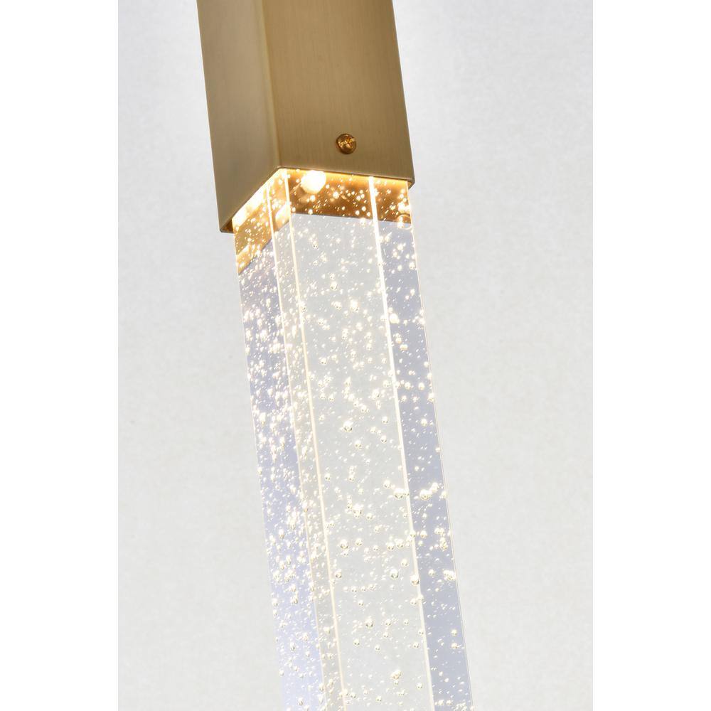 Alt View 5. Elegant Lighting - Weston 3 lights pendant in satin gold - Satin Gold.