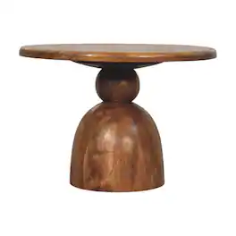 Artisan Furniture - Sculpted Pedestal Coffee Table - Brown