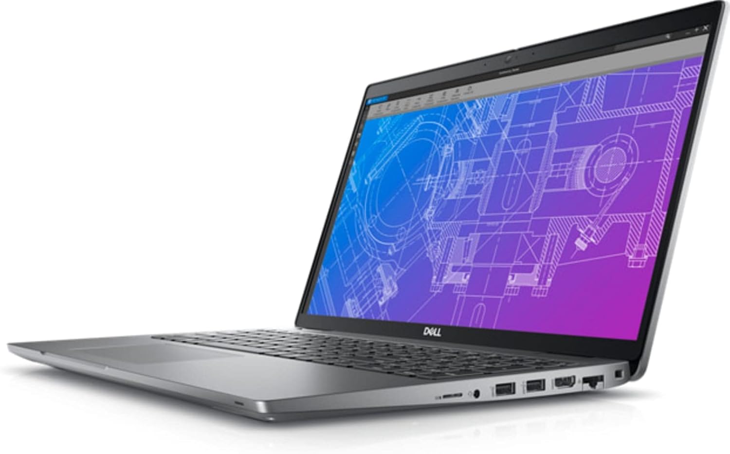 Left. Dell - Dell Precision 3570 Laptop |15.6" FHD | i5-1250P |16GB | 512GB | Win 11 Pro - Gray.