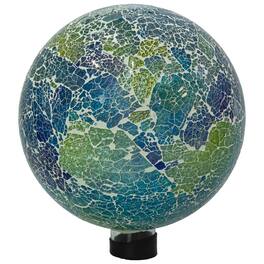 Sunnydaze - Crackled Glass Mosaic Gazing Globe - 10 in - Azul Terra