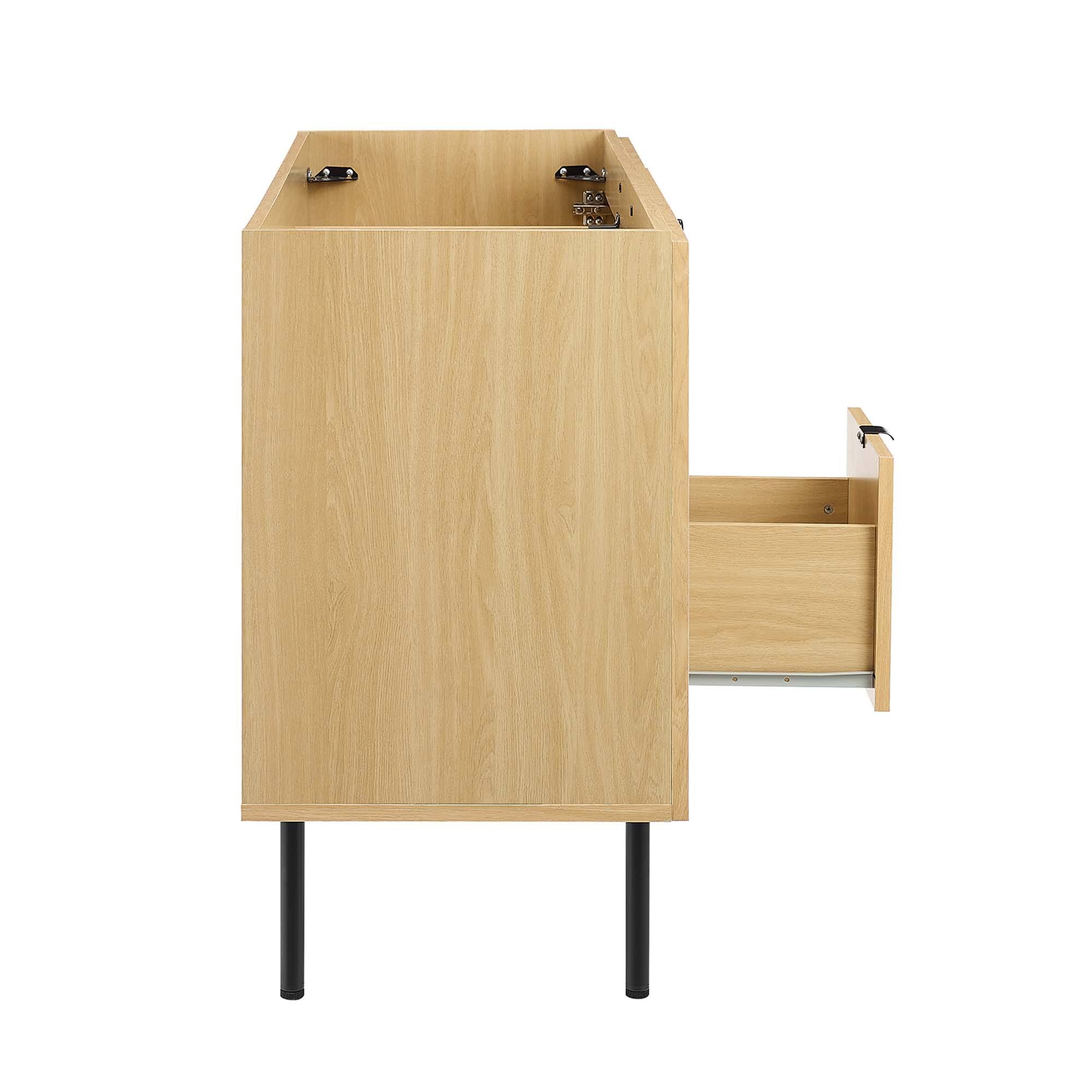 Alt View 2. Modway - Chaucer Bathroom Cabinet Basin Not Included by Modway - Oak.