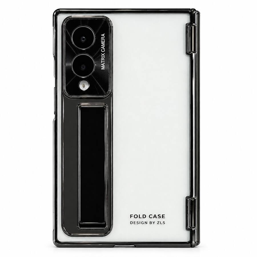 Galaxy Computer Matrix Dteck Plating Build in Tempered Glass Screen Cover for Samsung Galaxy Z ...