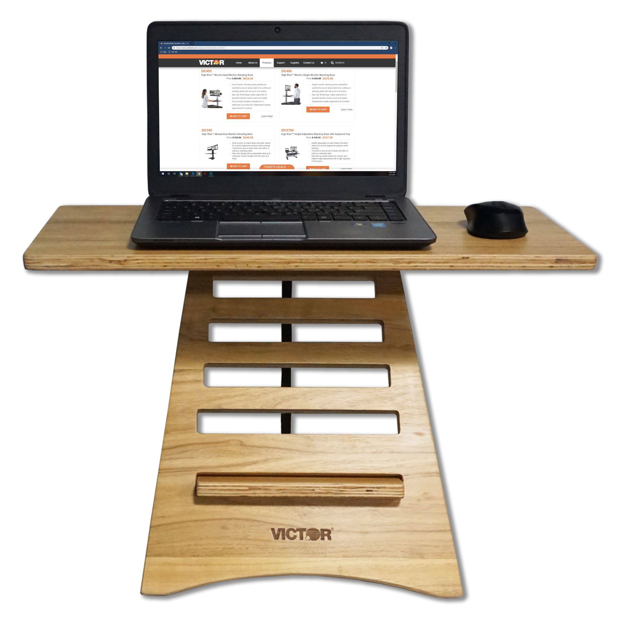 Alt View 11. Victor - Acacia Wood Laptop Riser - Brown.