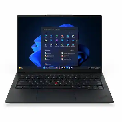 Front. Lenovo - Lenovo ThinkPad E14 Gen 7 21T9002MUS 14" Touchscreen Notebook - WUXGA - 60 Hz - Intel Core 5 210H - 16 GB - 512 GB SSD - Black.