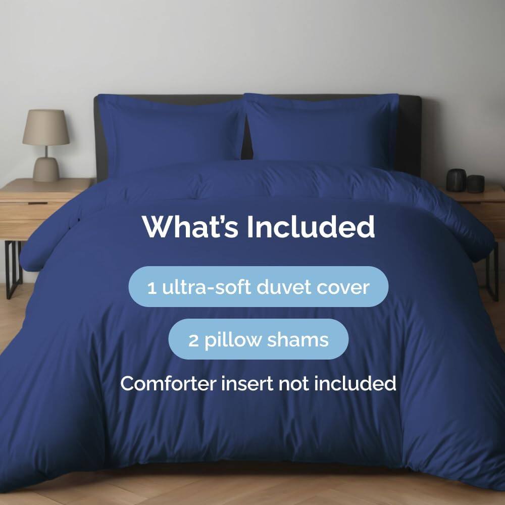 What's Included  
1 ultra-soft duvet cover  
2 pillow shams  
Comforter insert not included