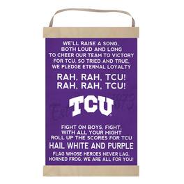 Jardine - TCU Horned Frogs 12'' x 20'' Fight Song Banner Sign - Purple