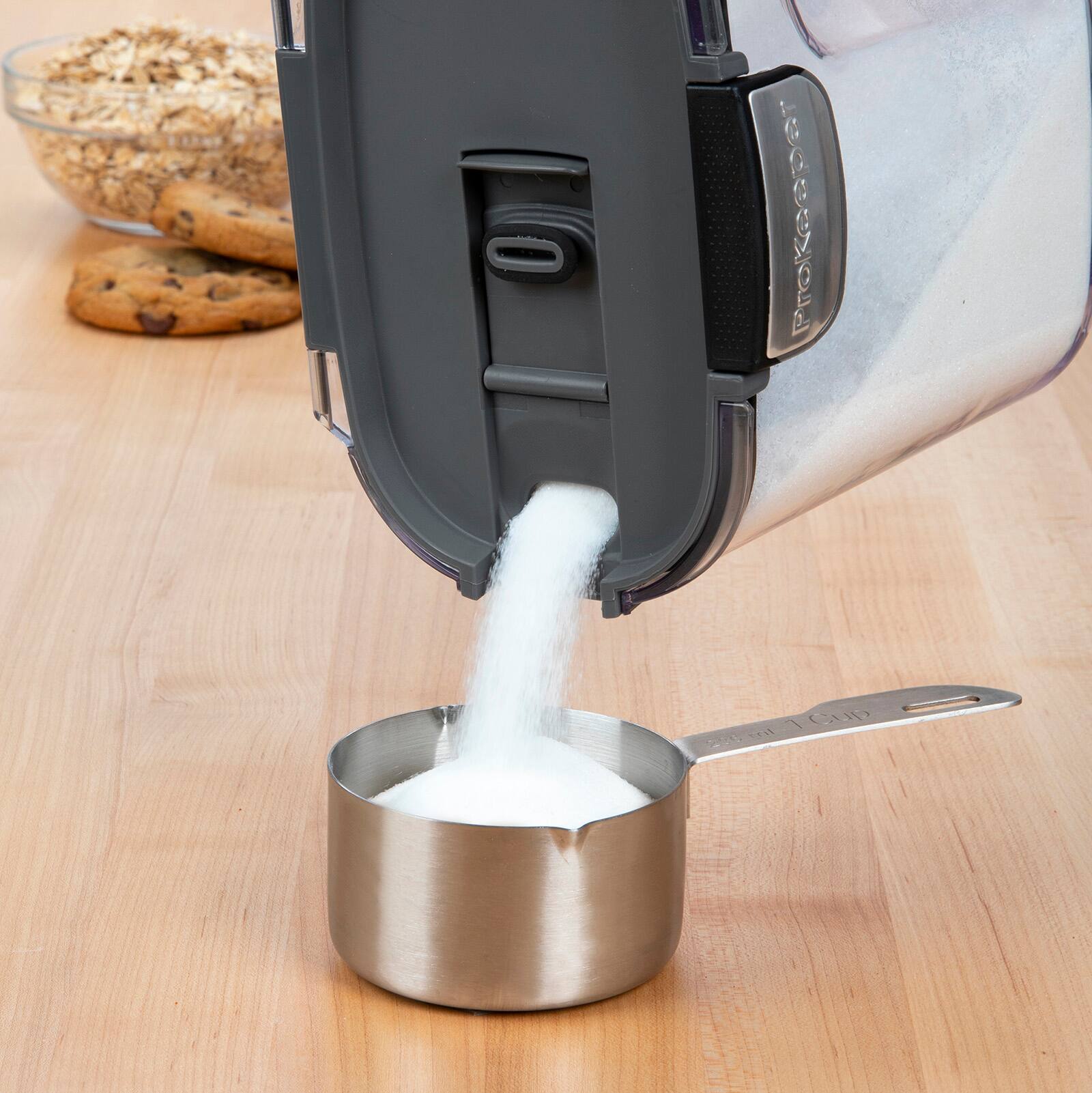 Alt View 3. Progressive International - ProKeeper+ Airtight Sugar Storage Container, Clear Plastic - Clear.