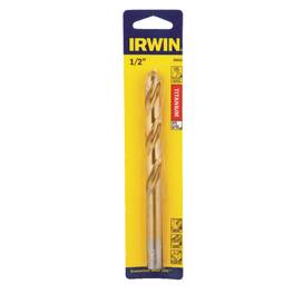 Irwin - 1/2 in. X 6 in. L High Speed Steel Drill Bit Straight Shank 1 pc