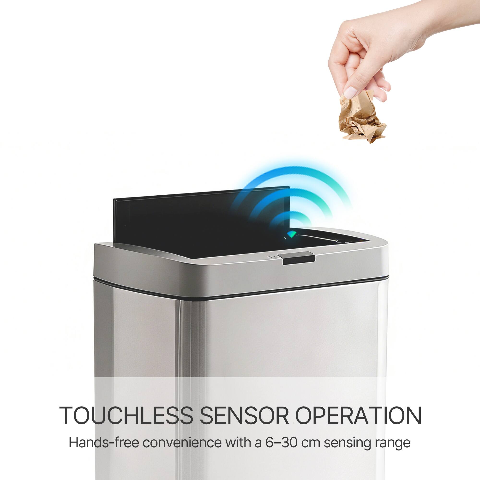 TOUCHLESS SENSOR OPERATION  
Hands-free convenience with a 6–30 cm sensing range