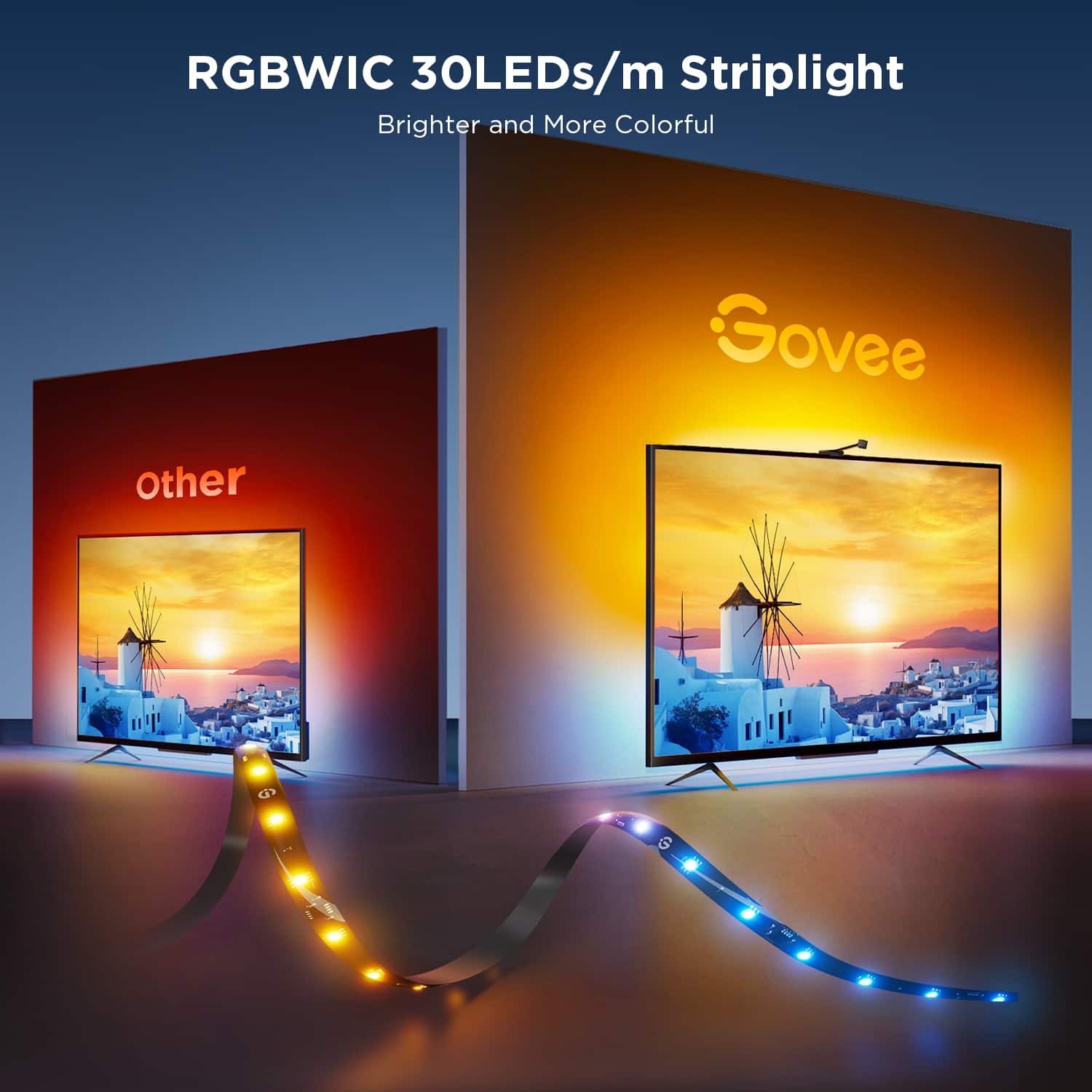 RGBWIC 30 LEDs/m Striplight Brighter and More Colorful Govee Other