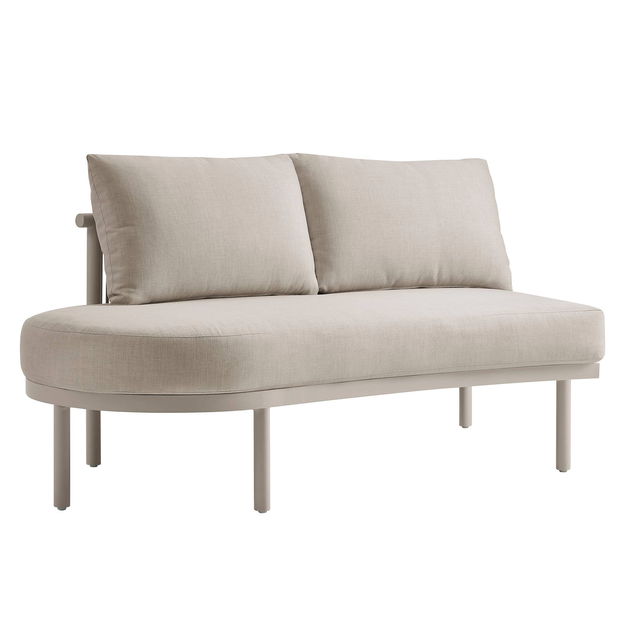 Angle. Modway - Porta Left-Arm Facing Outdoor Aluminum Modular Piece by Modway - Khaki Stone.