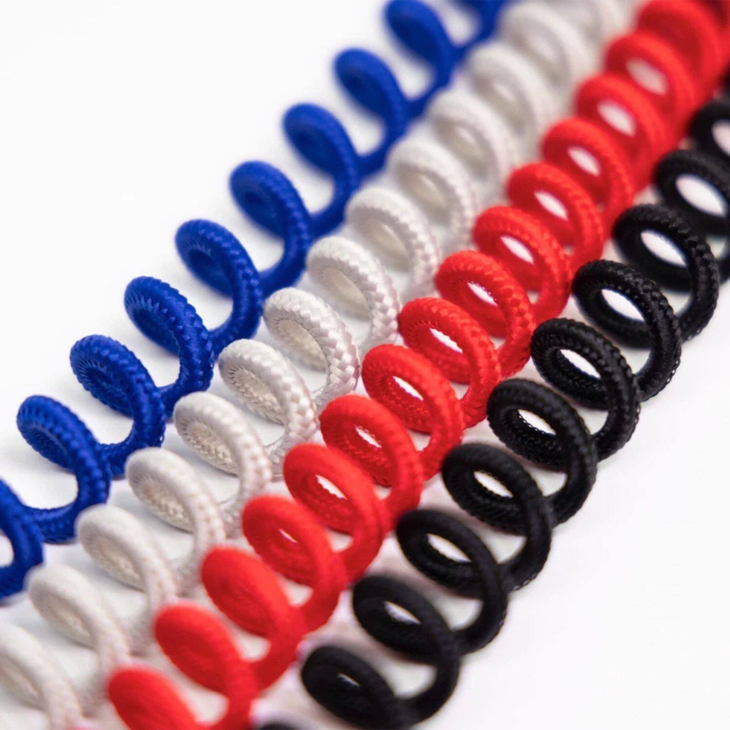 Left. Stock Preferred - 40W Fast Charging USB-A to C Cable Coiled Spring Nylon Braided Cord Red for samsung.