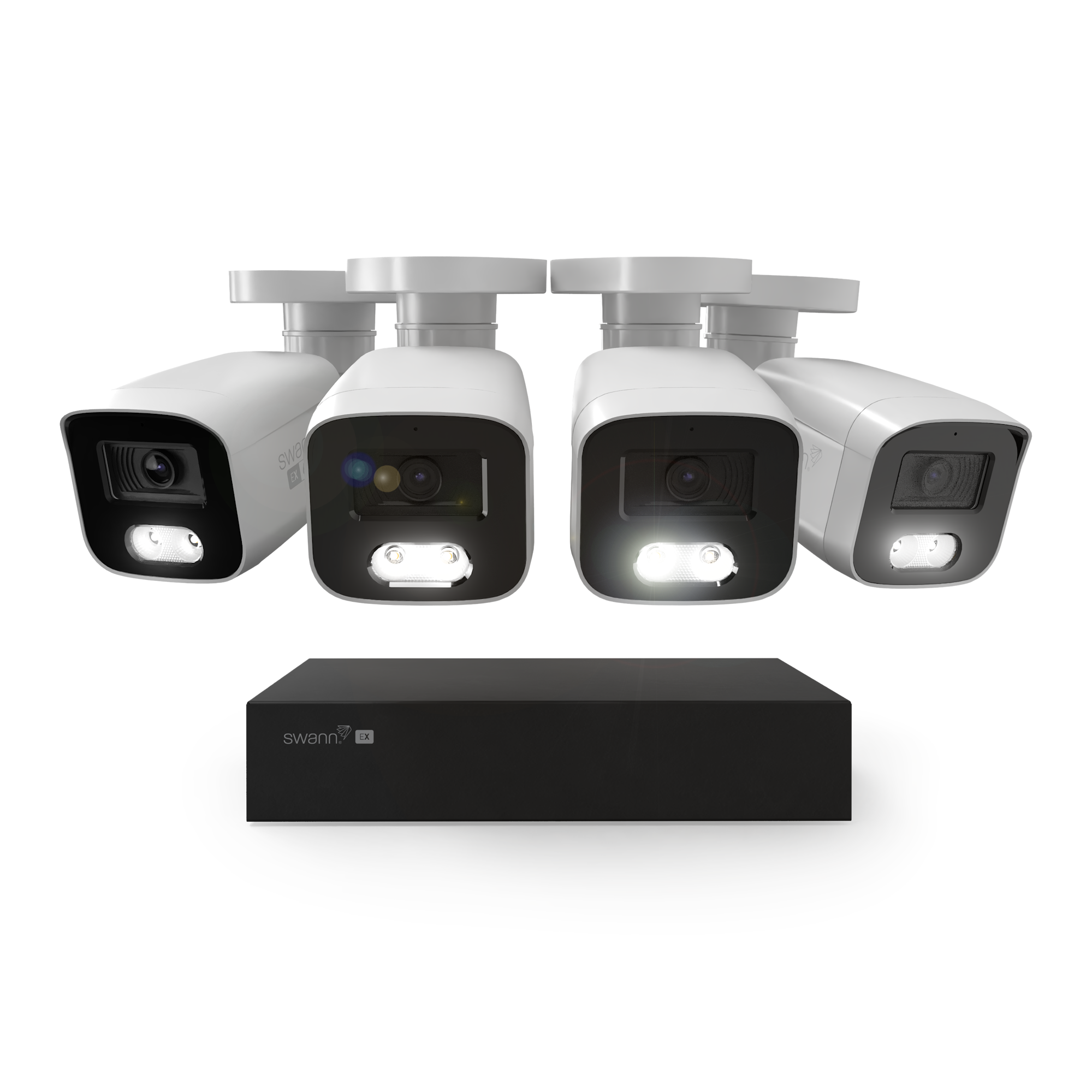 Swann - EliteX™ 6K/12MP NVR Security System with 4 Bullet Cameras - White