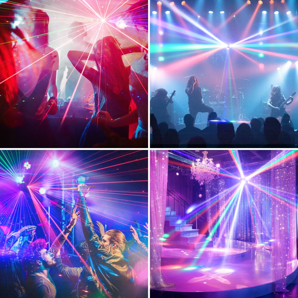 Angle. UKing - 200W 3-Axis Laser Moving Head Light RGBW Stage Lighting 7LED DMX Beam Disco DJ.