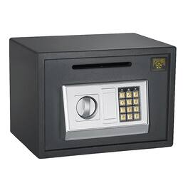 Paragon - Drop Safe Electronic Safe Deposit Box with Keypad and 2 Manual Override Keys Deposit - Dark Gray